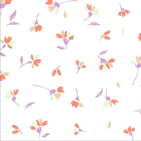 Draper James Linen Floral Print Smocked Gathered Waist Linen Tank Top - Picture 3 of 7